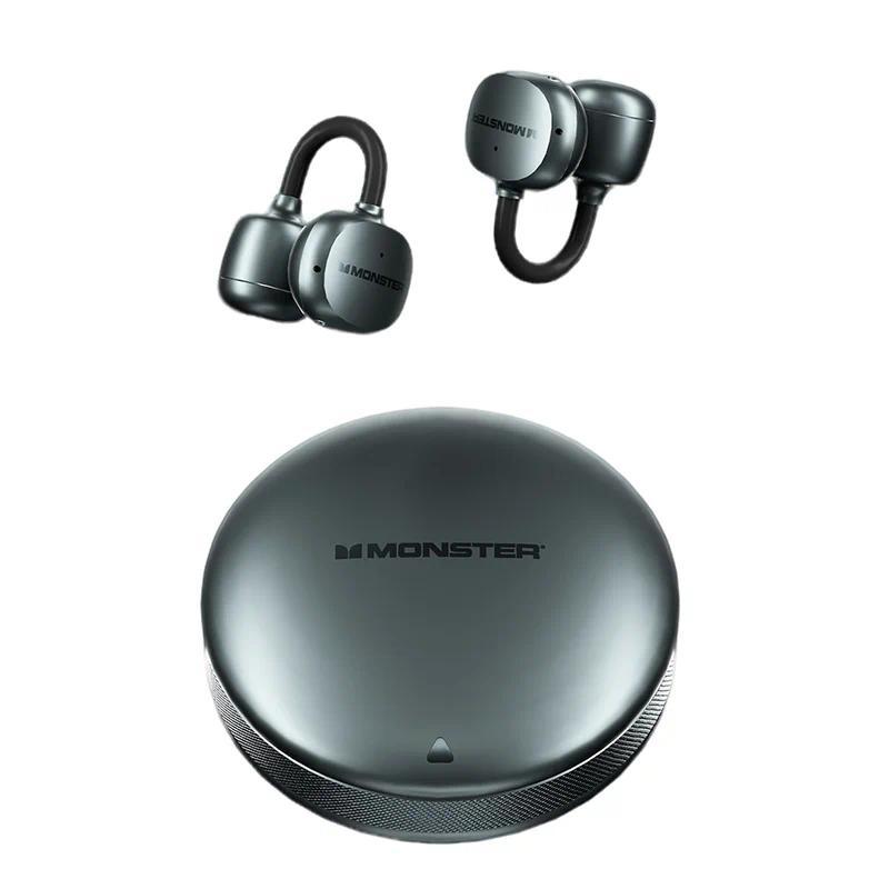 Monster MD03 Wireless Bluetooth 6.0 Headset Long Battery Life Sports Ear Clip Earphones HIFI Stereo 