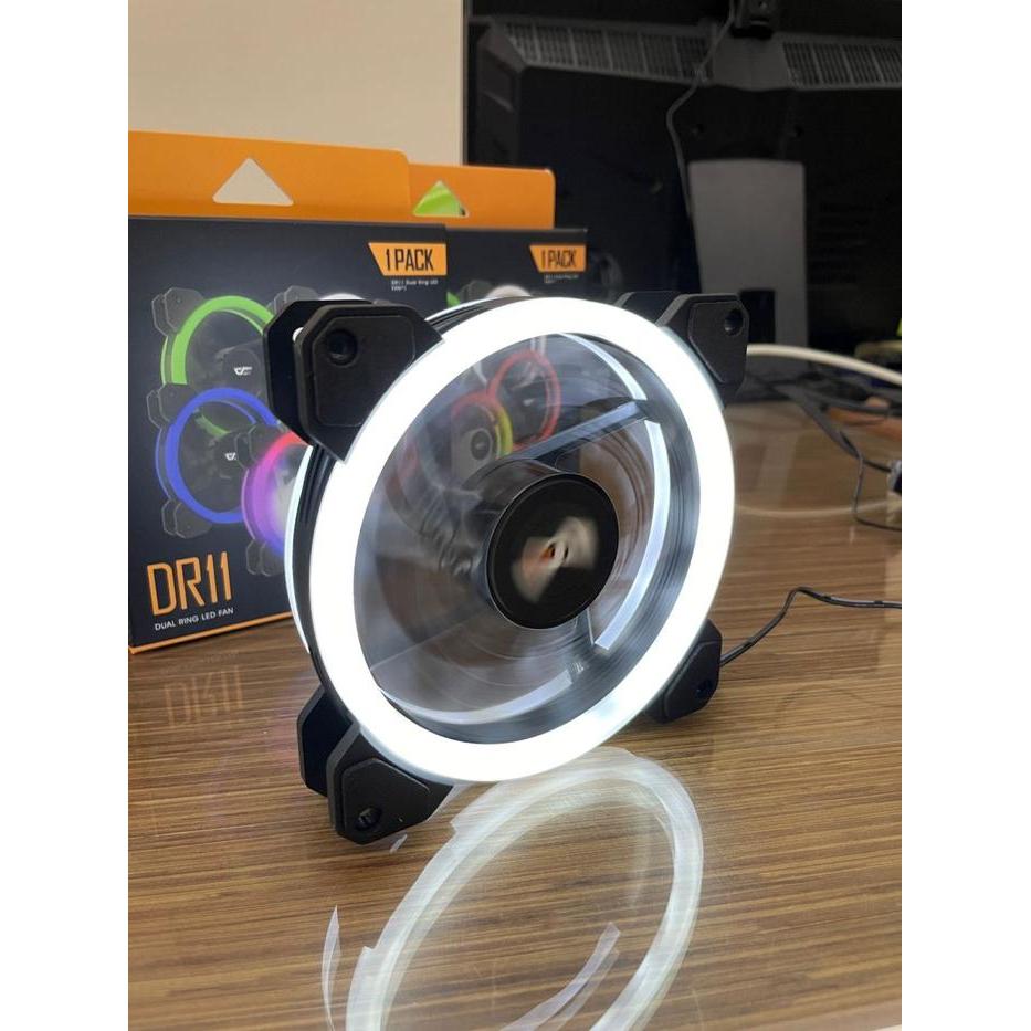 FAN CASING AIGO RING FAN 12CM - Fan DarkFlash DR11 Ring 120MM - Putih