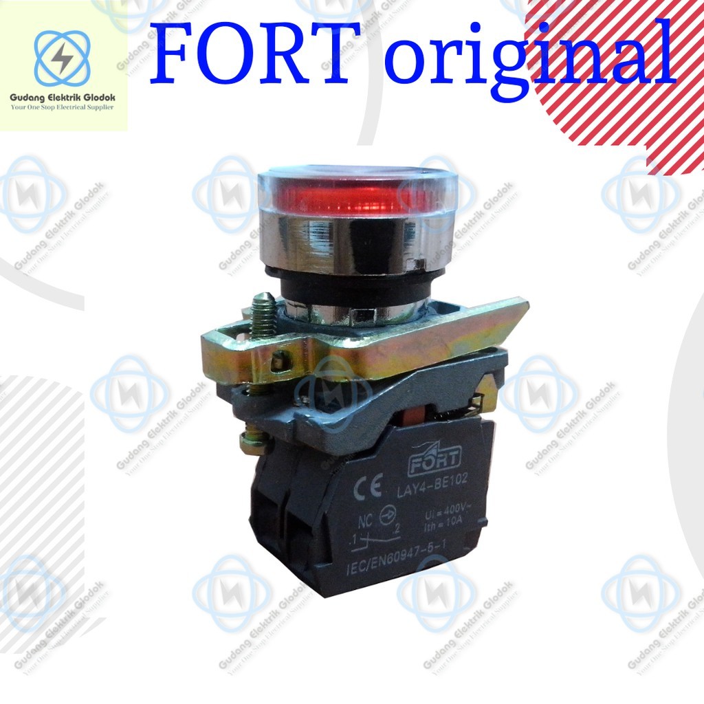 ILLUMINATED PUSH BUTTON WITH LED ; LAY4-BW3361 LAY4-BW3461 LAY4-BW3561 ; FORT