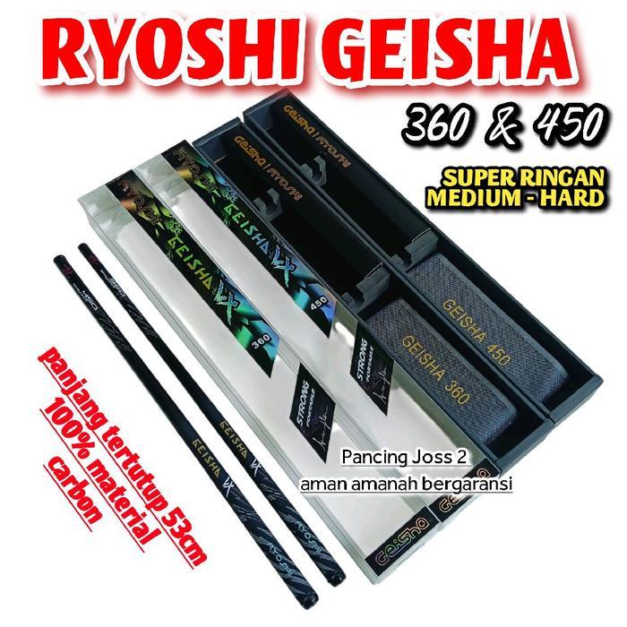 Ryoshi Joran Tegek GEISHA 360 & 450 Bahan Carbon Ringan Kuat Panjang 52 cm Action Medium Kaku Tulcuk