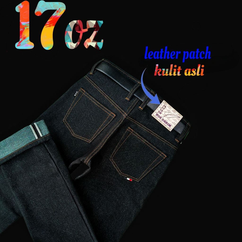 SELVEDGE SANFORIZED OMMIMATSU 17 OZ UNLIMITED ACCENT SELVEDGE GREEN LINE