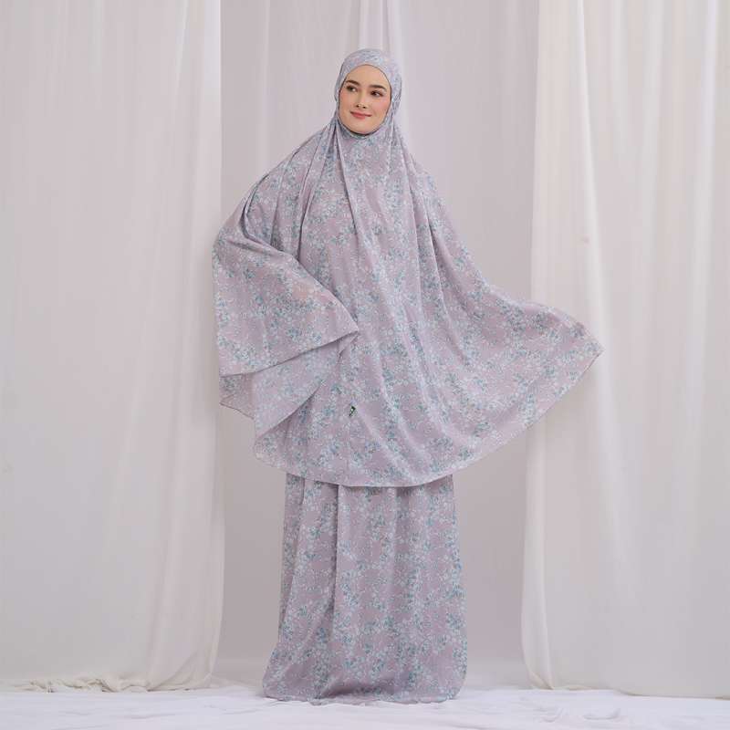 Tatuis Huzna Shafiya Travel Tiara  Mukena - Grey