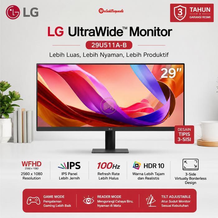 Monitor LG 29U511A-B Monitor Ultrawide 29 Inch IPS Full HD 2560x1080 100Hz HDR10 AMD FreeSync Origin