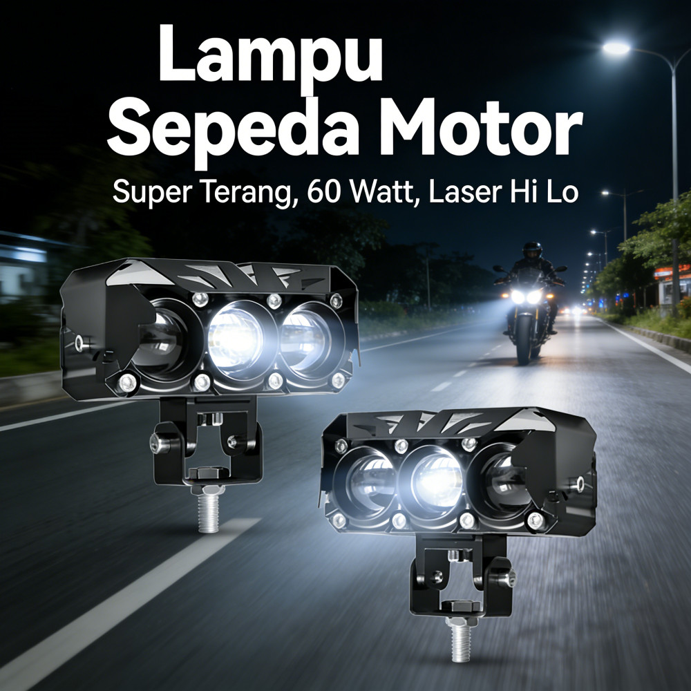 Laser 3 mata Lampu Premium Alumunium SQL Tembak