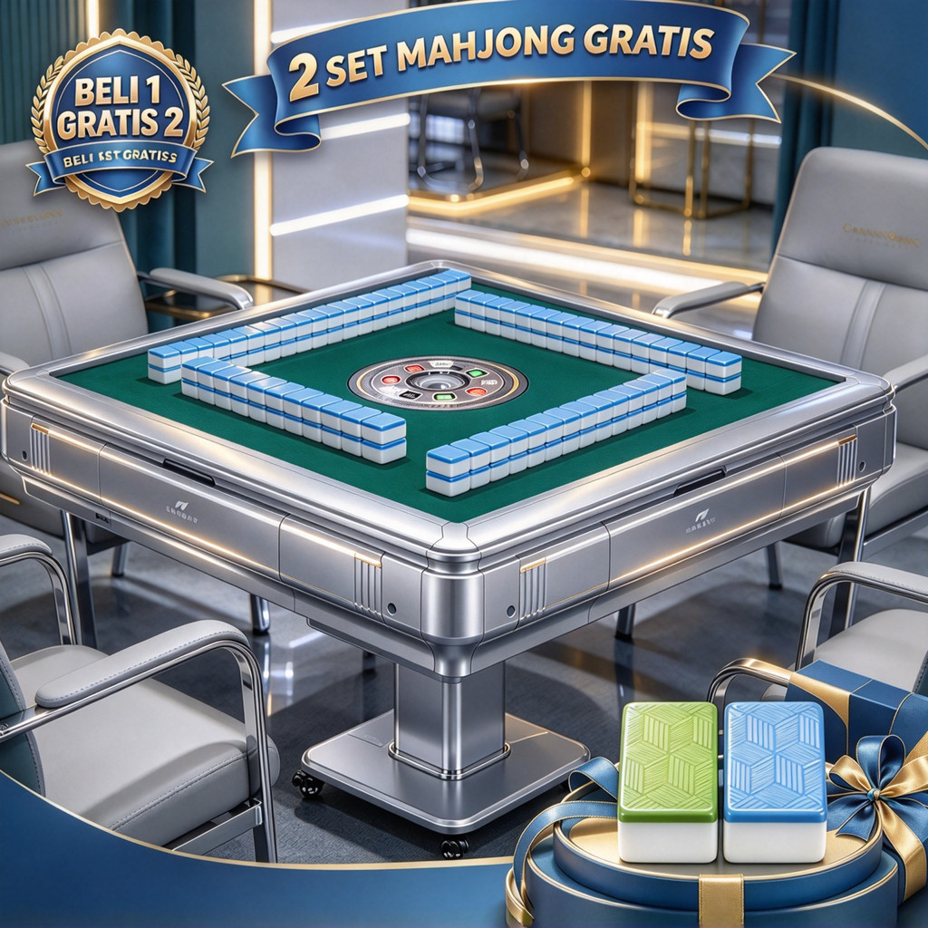 Meja Mahjong Otomatis YLY - Mesin Mahjong Multifungsi Chinese Style
