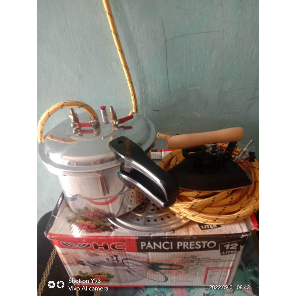 setrika uap boiler presto 12 liter + steam trap/setrika uap presto/setrika uap loundry