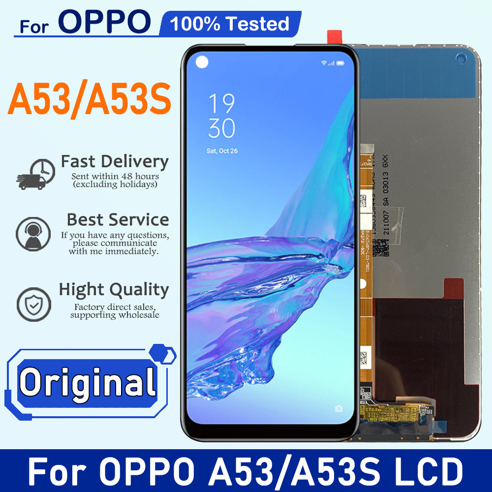A53S For OPPO A53 LCD splay Original Tou Screen With Frame gitizer Assembly Replacement Parts CPH212