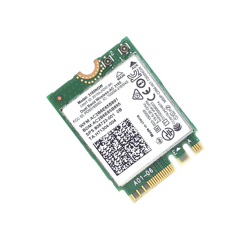 3165NGW DualBand 24G5Ghz Wireless AC NGFF 80211AC WiFi  m 2 WLAN Card Bluetooth 40 NIC 3165AC