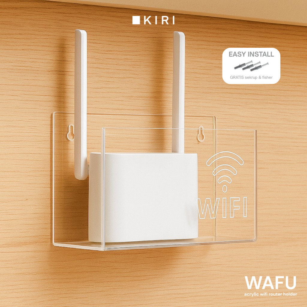 Rak Kotak Wifi | Tempat Wireless Wifi Router Dinding Minimalis Serbaguna | Tempat Router Wifi Gantun