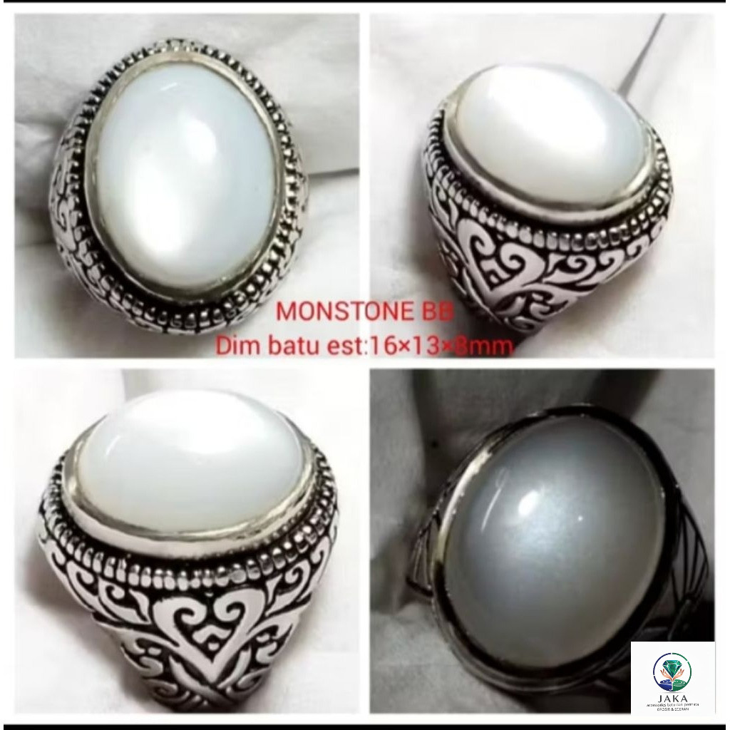 CINCIN BATU MONSTONE BIDURI BULAN AIR BERAS KLEP TAJAM NATURAL