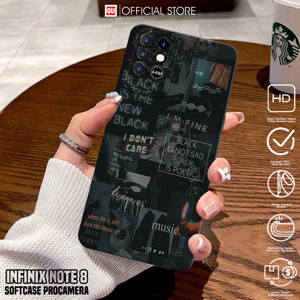 Case Infinix Note 8 - Casing Infinix Note 8 Terbaru Motif AESTH - Softcase Hp Infinix Note 8 - Silik