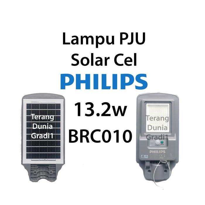 (Deli Tools Store) Philips PJU Solar Cell LED 13.2w BRC010 Lampu Philips PJU Matahari 13w
