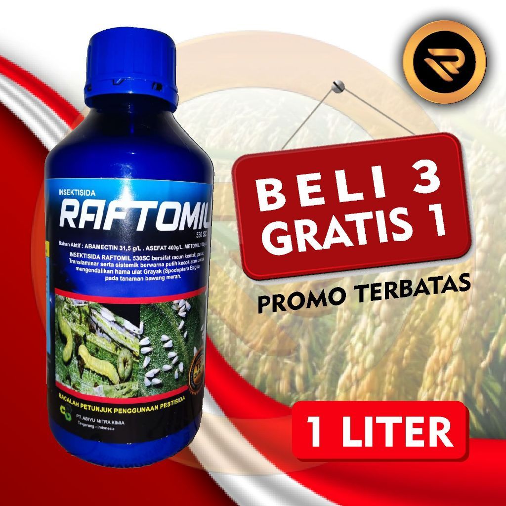 RAFTOMIL 530SC 1LITER INSEKTISIDA ABAMEKTIN ASEFAT METOMIL