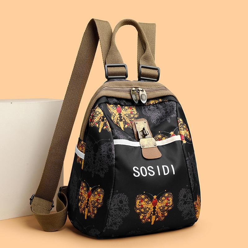 Tas travel backpack wanita berkapasitas besar tas ransel kain Oxford tas sekolah