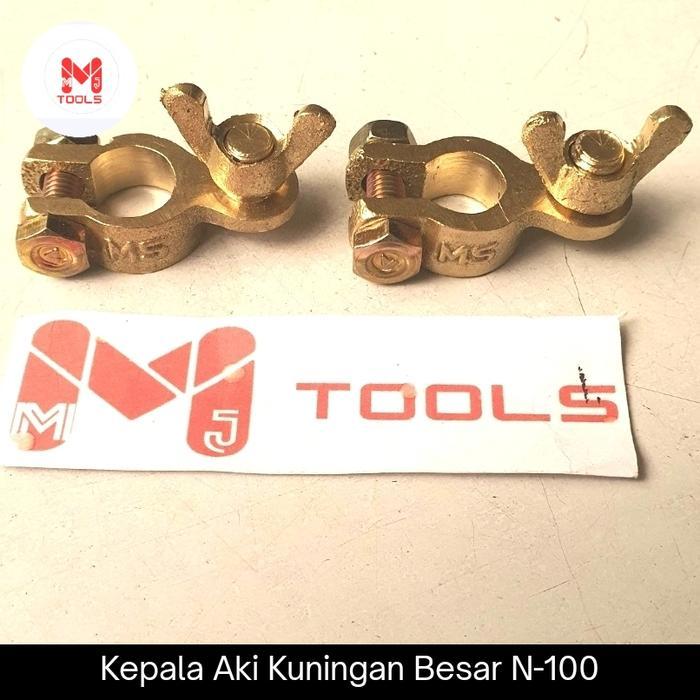 Kepala Aki Besar Kuningan N-100 - Jepitan Aki Besar - Kepala Aki Kuningan Besar