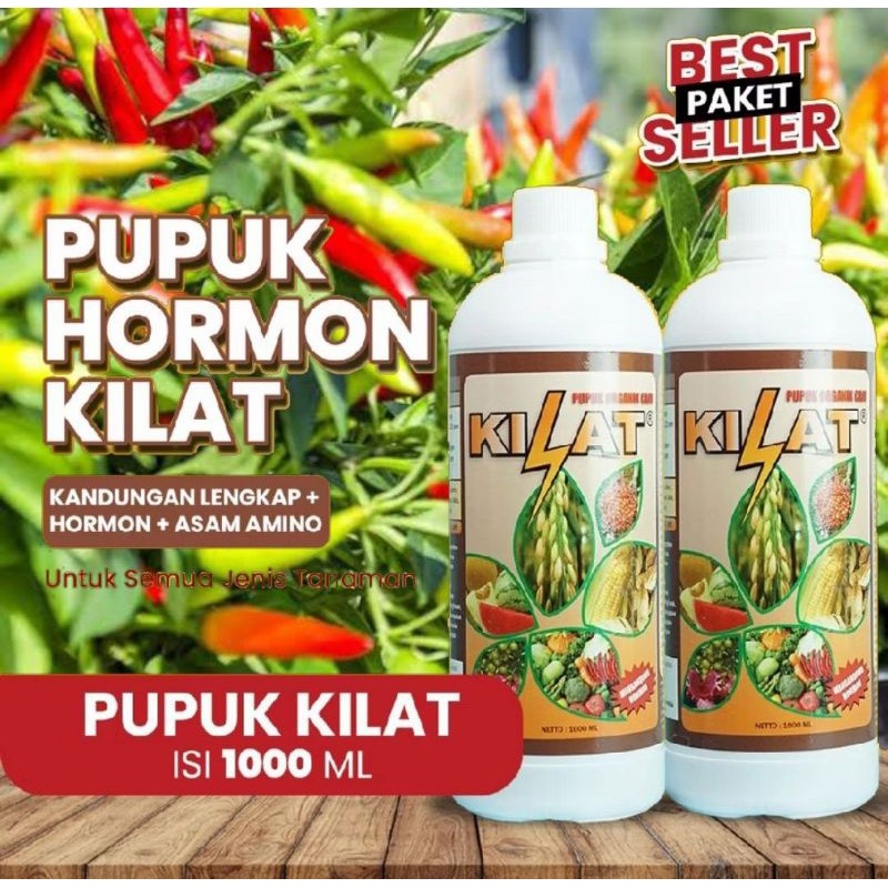 Pupuk Kilat - Paket 2L Pupuk Cair Organik Kilat Original Agen Bandung Free Bubble
