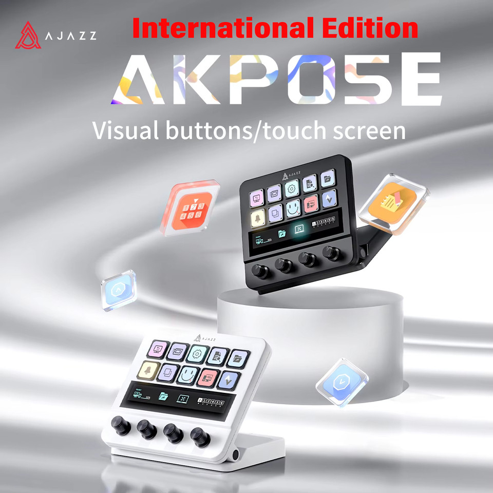Ajazz AKP05E Mechanical Macro Keyboard Multi-Function Desktop USB Mini Keyboard Multimedia StreamDoc