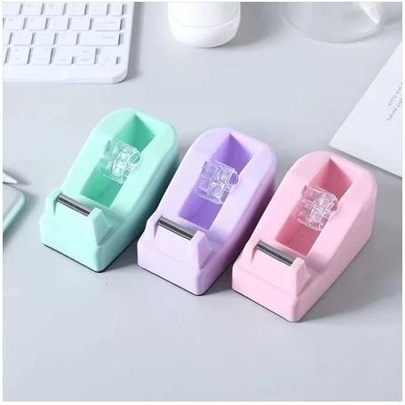 Tape Dispenser Pastel Kecil / Tempat Solatip Isolasi Selotip Mini / Tape Cutter / Pemotong Pita Pere