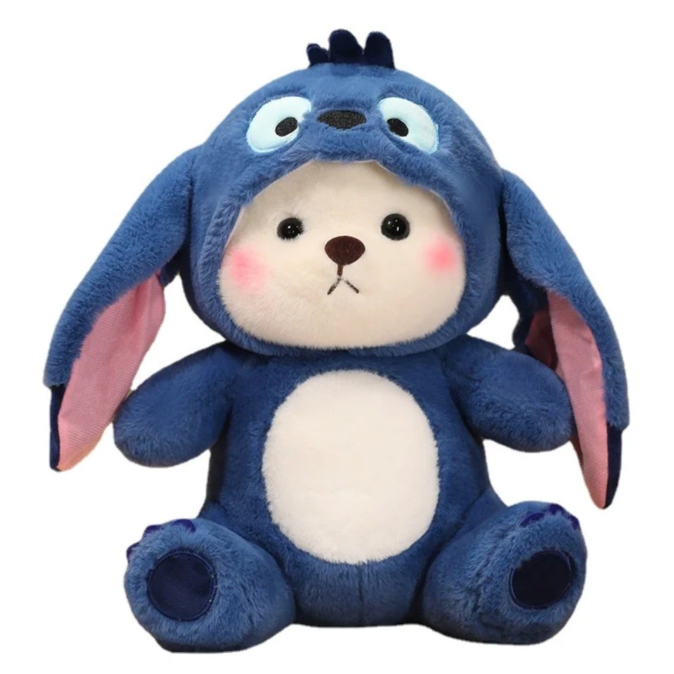 New kawaii lena bears point teddy doll turn into teddy bear throw pillow kids soothe sleep dolls gir