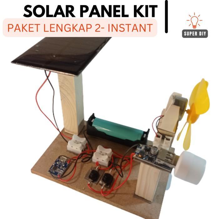 KIT EDUKASI PEMBANGKIT LISTRIK TENAGA MATAHARI SOLAR CELL PANEL SURYA PLTS GENERATOR MINI KIPAS TENA
