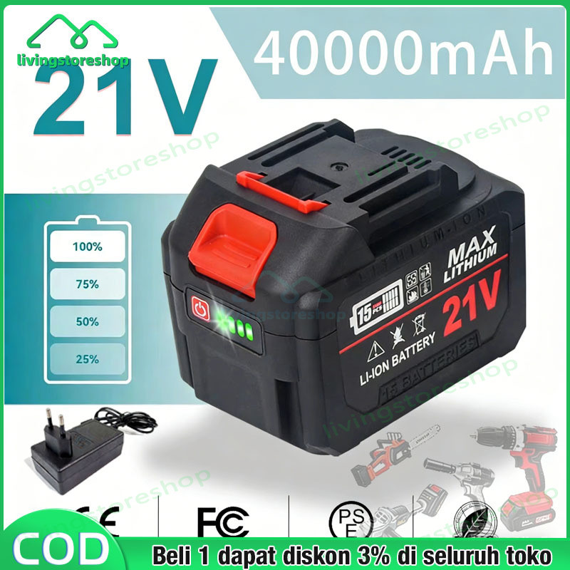 MT-21V 5/10/20Sel 40000mah Bor Baterai Baterai 21VF Impact Bor Baterai 88VF Mesin Bor baterai Makita