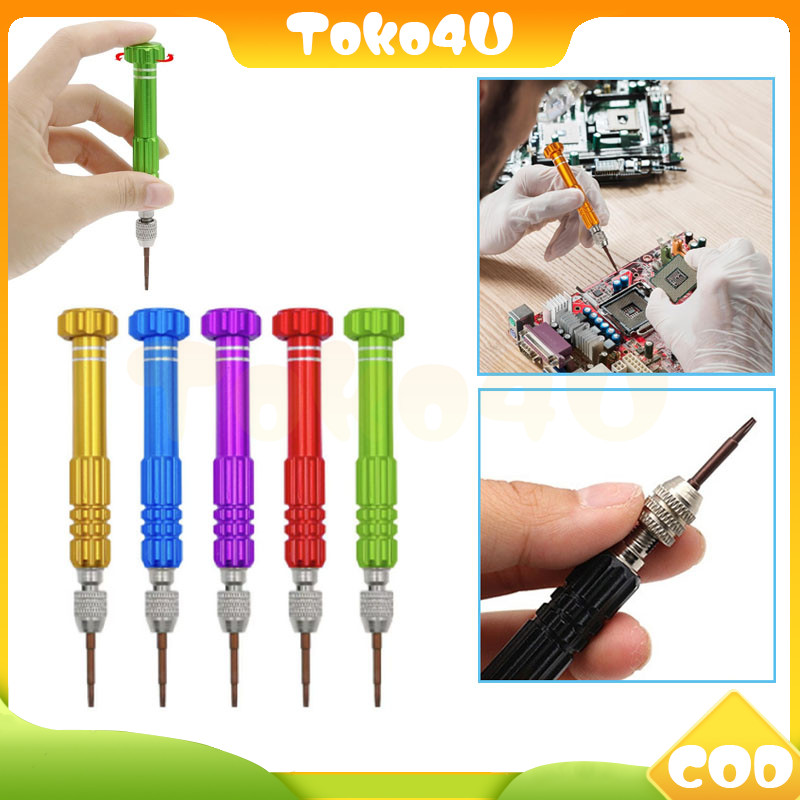 obeng set 5 in 1 /obeng jam/ obeng reparasi hp magnetik set 5 in 1.