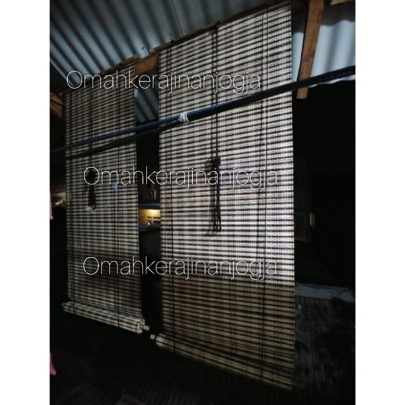 FREE BUBBLEE Tirai Kerai Gulung Lidi Tenun / tirai gulung lidi / kerai