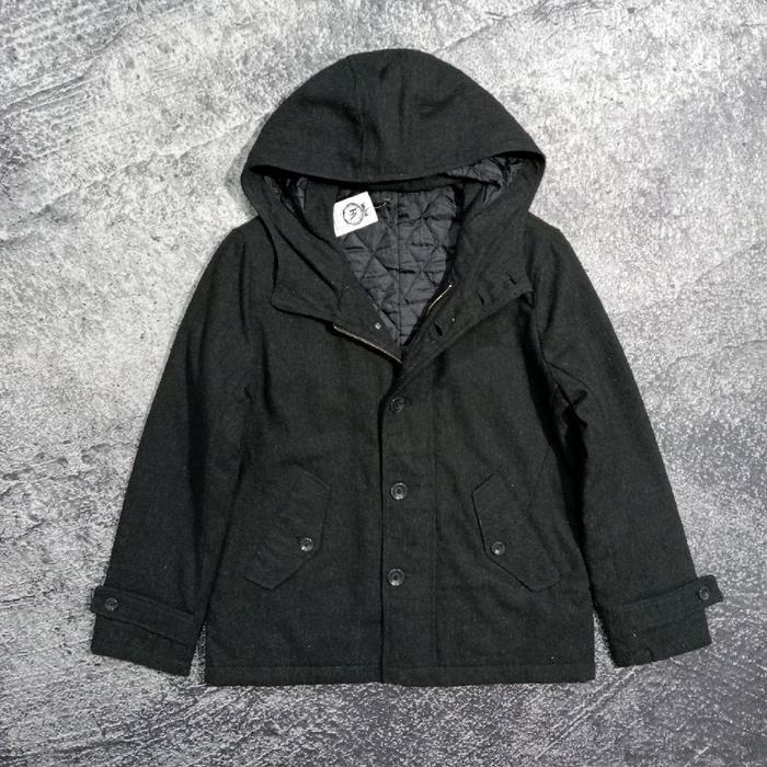 Jaket quilted woll THE SHOP TK MIXPOCE hitam tebal murah size M