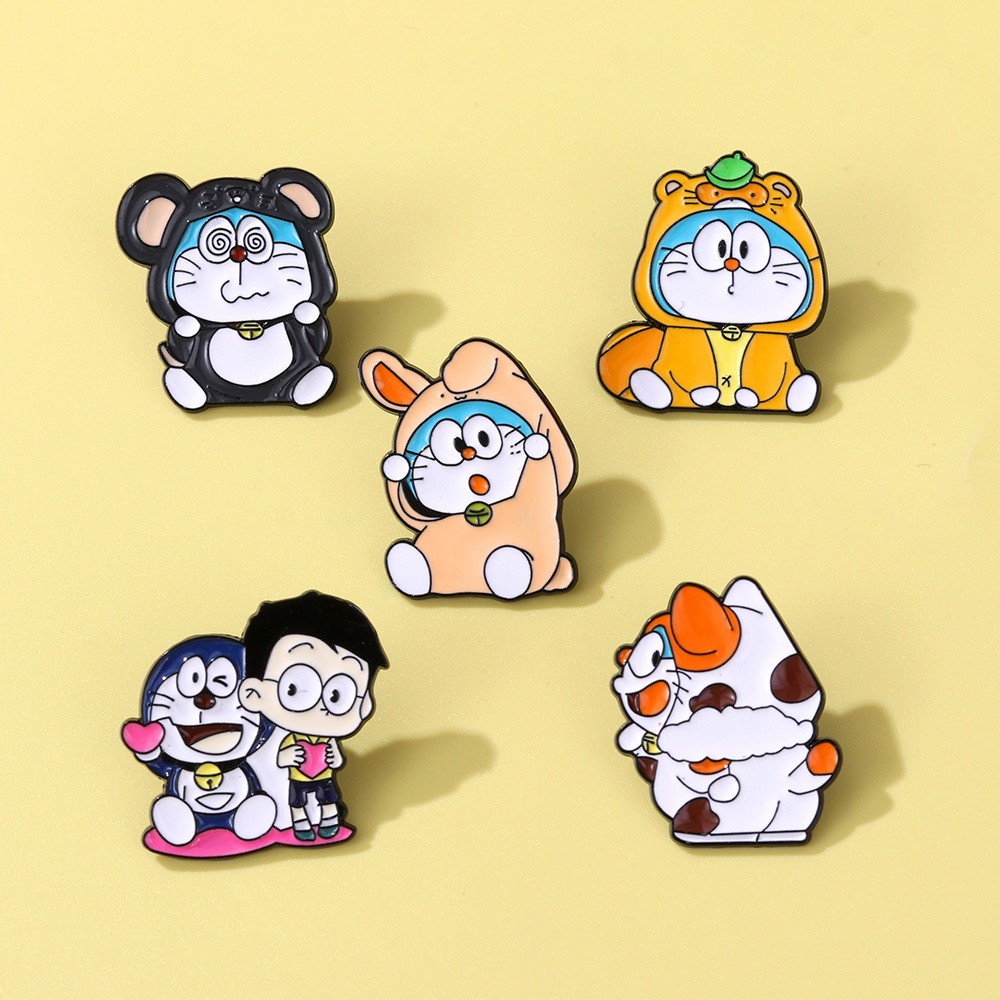 Bros Baju Pin Tas Doraemon Pin Topi Pin Tusuk Pin Jarum Pin Kartun Doraemon