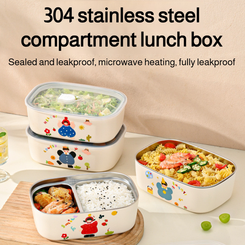 Tahan Panas 12 Jam/Anti Tumpah JMY-304 Tempat Makan Stainless Steel Terisolasi/Lunch Box/Thermal Con
