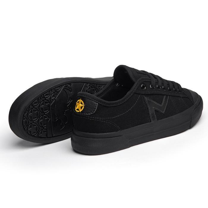 Prayer Kids - Sepatu Unisex Kecot 02 OX All Black - Sepatu Sneakers Keren Pria Wanita casual shoes F