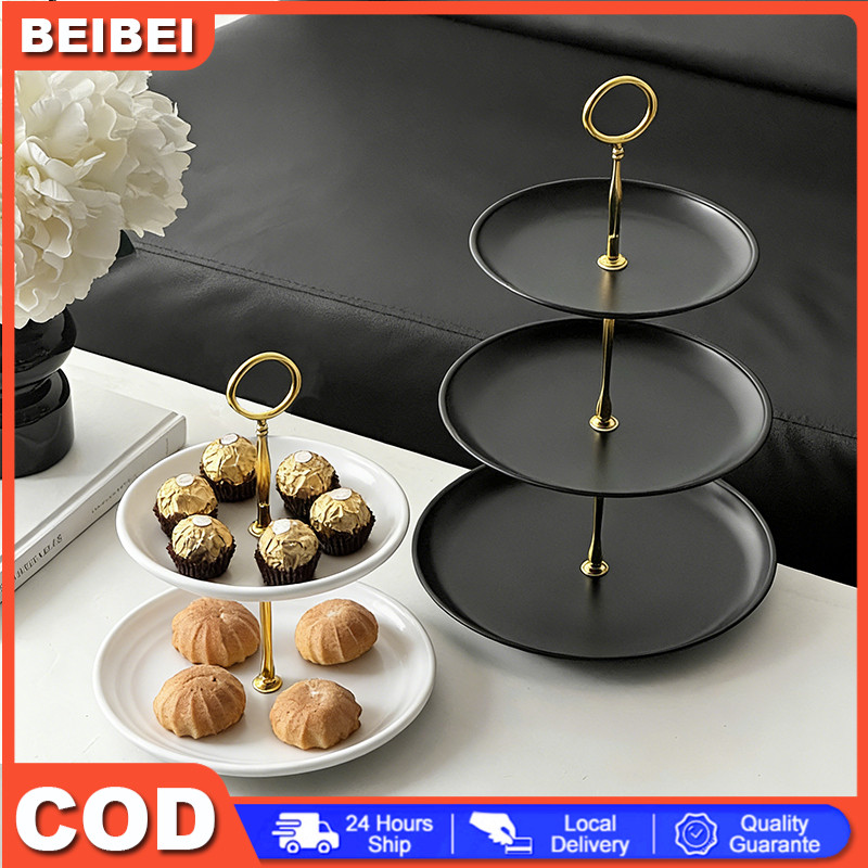 Cake 3 Susun / Tray Cake / Stand Kue Tepi Emas Tier Tatakan Kue