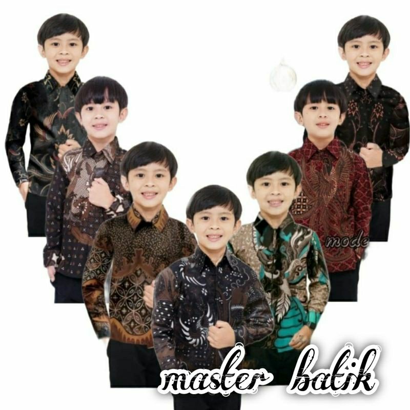 [ DRL ] READY Kemeja Batik Anak - batik anak - baju batik anak laki laki umur 2-12 tahun hem batik a