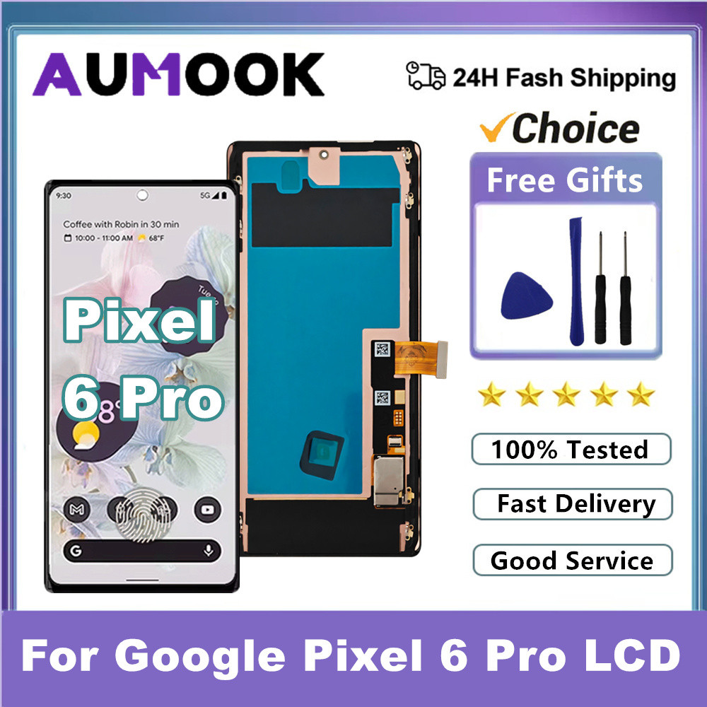 AMOLED For Google Pixel 6 Pro Screen With Frame For Google Pixel 6 Pro LCD splay Touch Screen gitize
