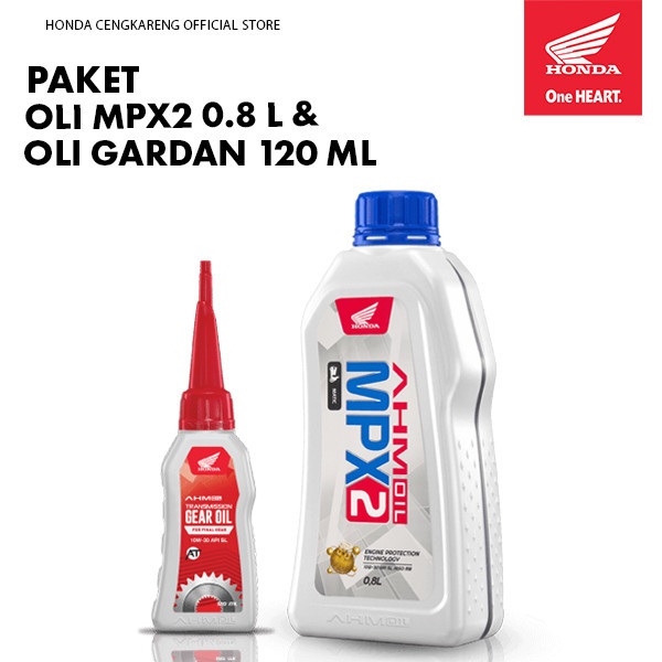 Paket Oli Motor Matic MPX2 0.8L + Oli Gardan | Oli Motor matic honda dan gardan ORI
