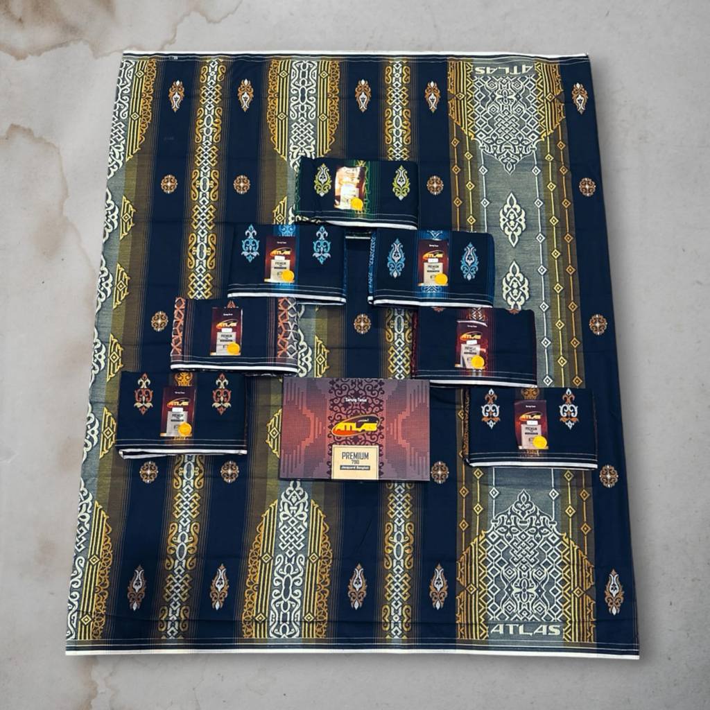 SARUNG ATLAS PREMIUM 780 790 GOLD RAYON HALUS