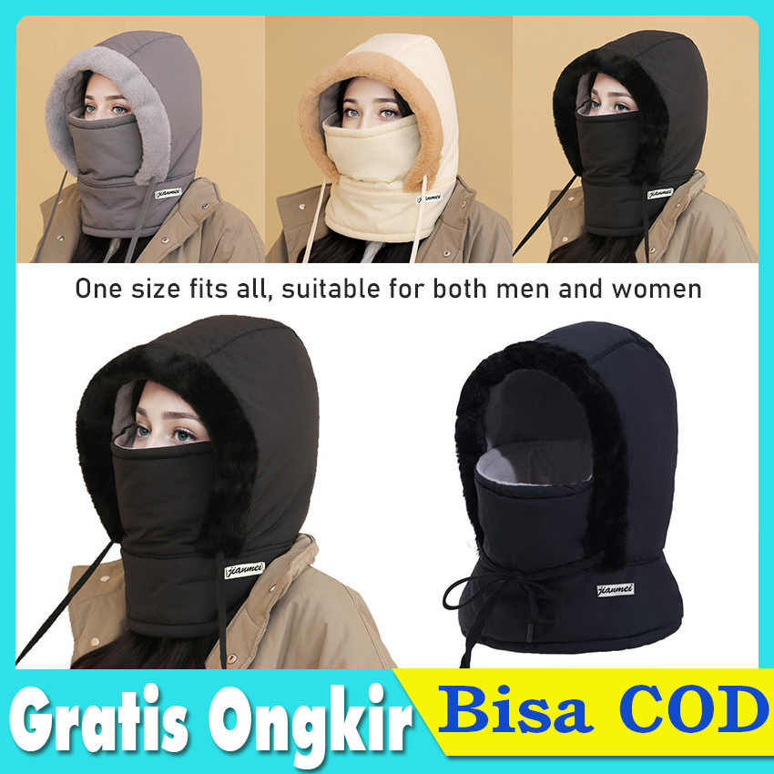 Masker Ninja Balaclava Polar 6 in 1 Kupluk Multifungsi Riding Touring Motor Masker Full Face Hoodie 