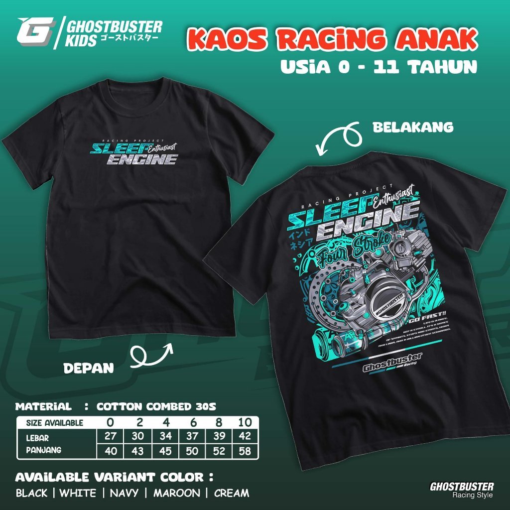 Kaos Racing4 Stroke Sleep Engine 4 Tak Four Stroke Engine 4Stroke Baju Distro Atasan  Laki Laki Pere