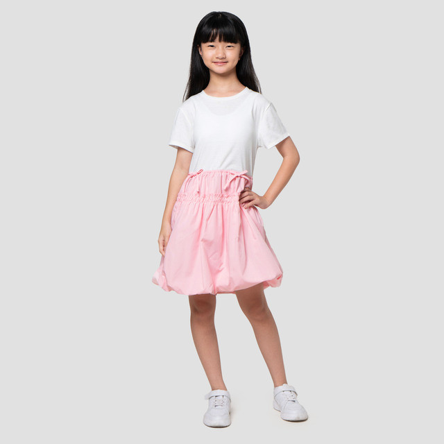 Nevada Kombinasi Woven Balon Midi Dress Anak Perempuan 123543550
