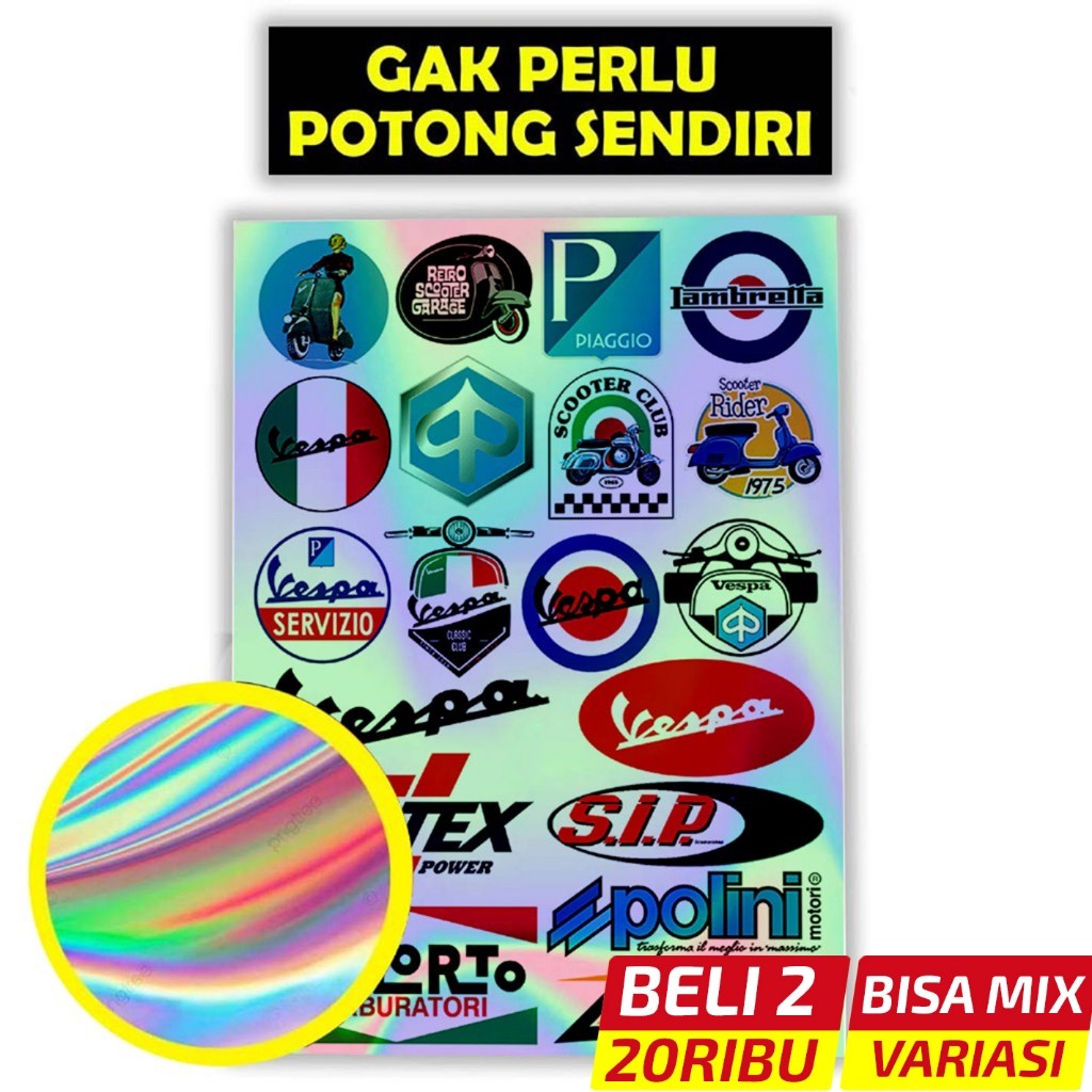 Stiker Hologram Motor Vespa, Sticker Hologram Motor Vespa, Stiker Motor Keren, HOLOGRAM 13