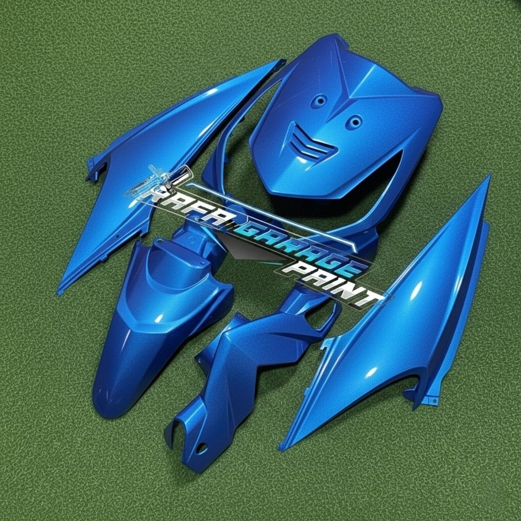 Cover Full Body Halus Honda Beat Karbu Biru Candy