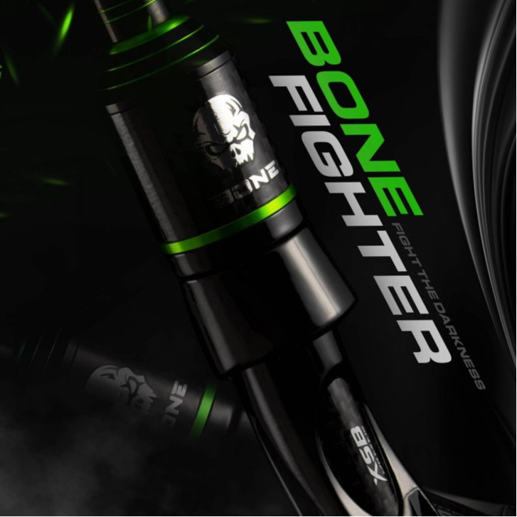 Joran Spinning Full Fuji EUPRO BONE FIGHTER 180CM Carbon Wrapping Joran Pancing Sambung 2 Untuk Kola