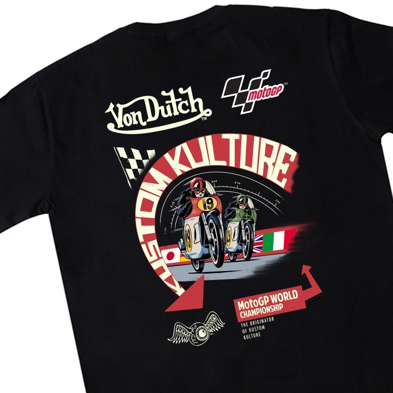 Von Dutch Tshirt MotoGP Edition GP02 Black Kaos Original 100%