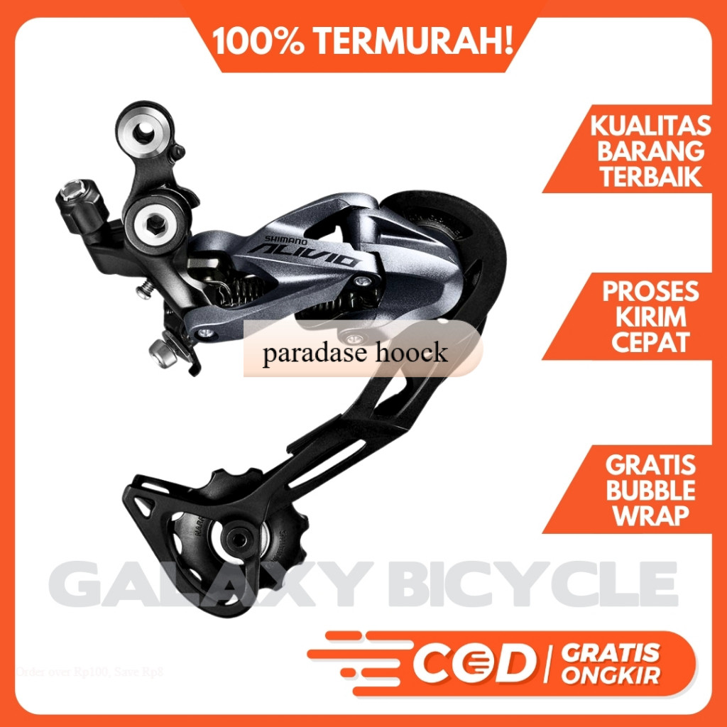 RD Shimano Alivio 8/9/10 Speed Rear Derailleur M4000 Sepeda Lipat MTB Roadbike DLL