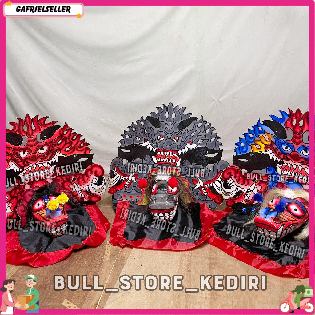 Barongan Caplokan Anak Anak No 3 Bahan Kayu Jamang Talang