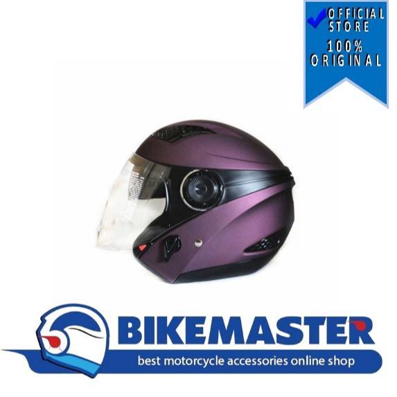 READY Helm Zeus ZS-610 Matt Purple/Ungu Half Face - M