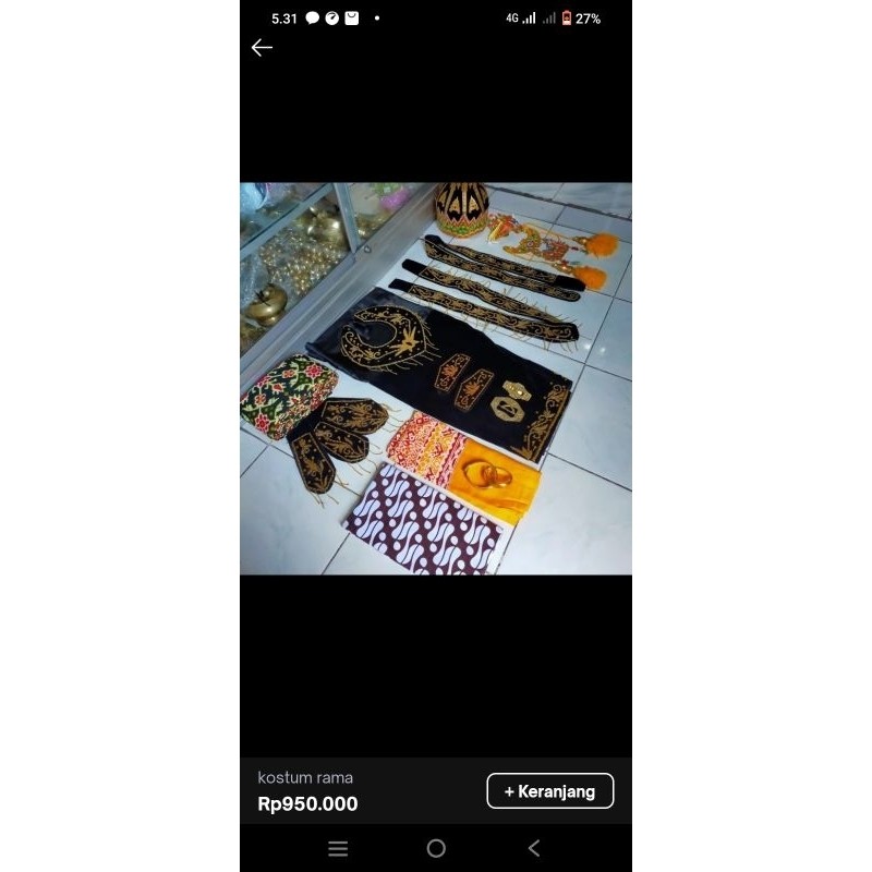 kostum klono sewandono tari