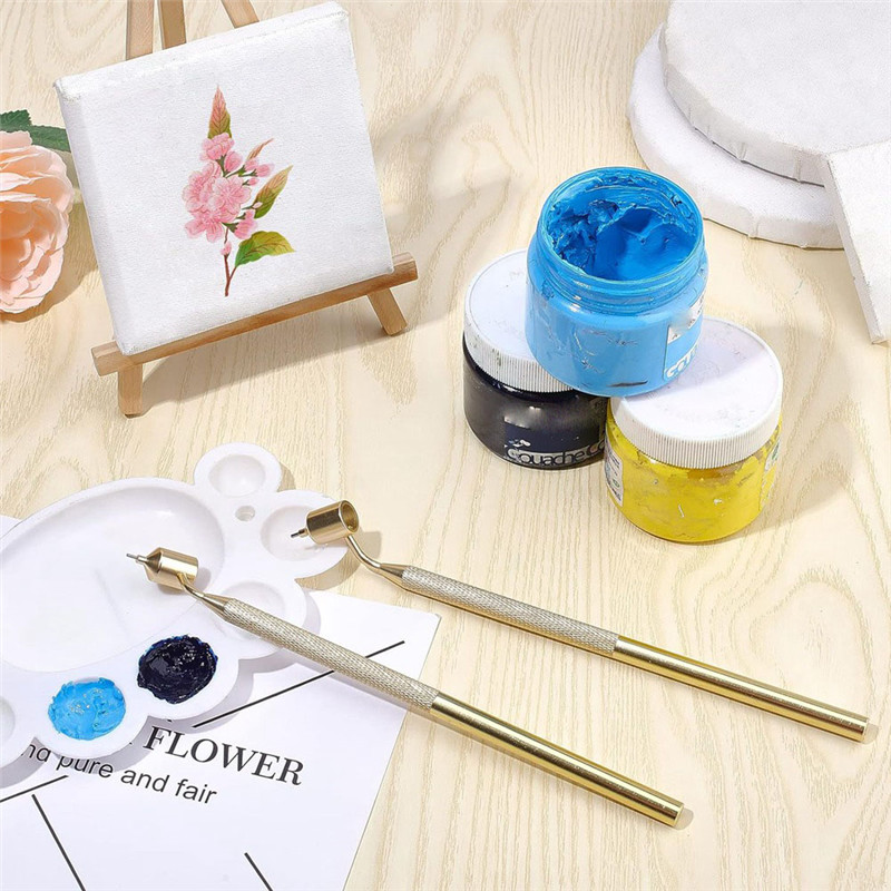 Y42APaint Applicator Pen, 0407Mm Slanting Fine Line Writer Pen Aluminum Detailing Fluid Writer Pen 2