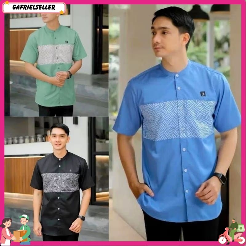 baju koko kautsar lengan pendek baju koko kausar lengan pendek koko dewasa lengan pendek baju koko p