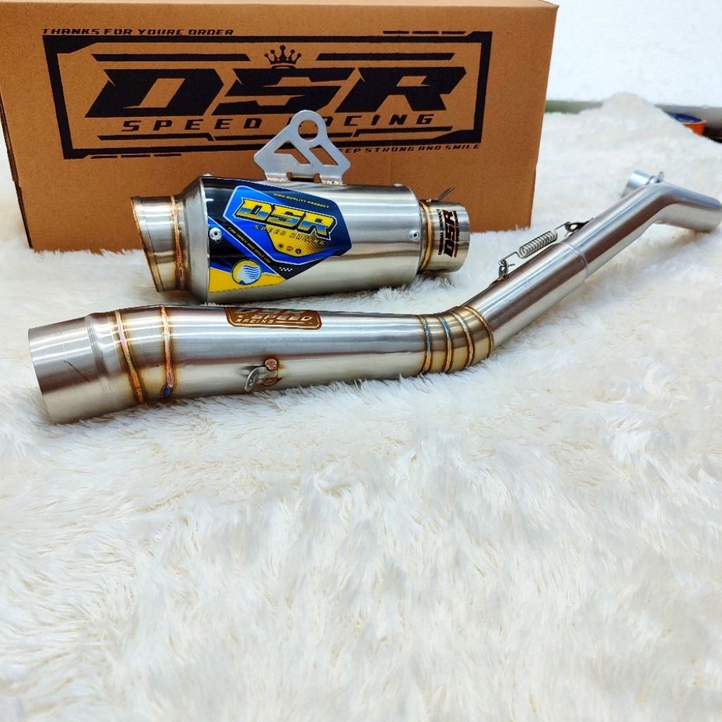 Knalpot DSR Gp Pro Short GTX Boreup Harian pasang standrt Jupiter Z1 Vega 130cc-200cc Bore UP harian